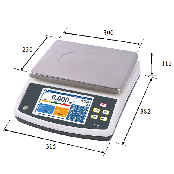 Inteligentní počítací váha Q7-40 do 15kg, ES ověření, skladem