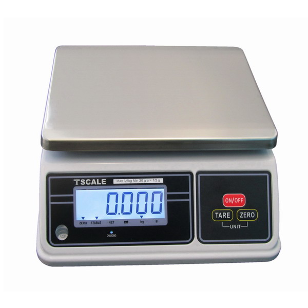 Voděodolná gastro váha T-scale (2 displeje) do 6kg/1g