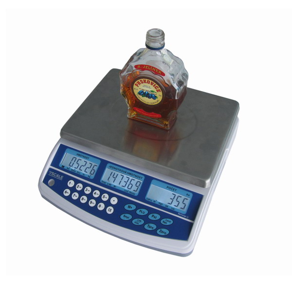 Váha pro zjišťování objemu alkoholu v láhvi, 3kg/0,05g